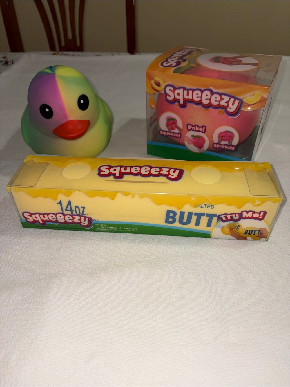 Target sunny days Squeeezy butter duck peach squeezy fidget